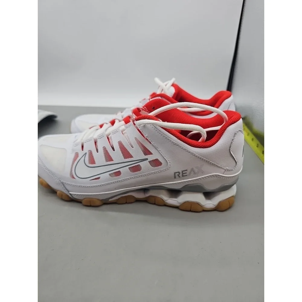 Nike Reax 8 TR Mesh White/Wolf Grey/Red 621716-103 Mens‎ 9 New